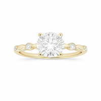 Love Story® Round Petal Path Diamond Semi Mounting Engagement Ring