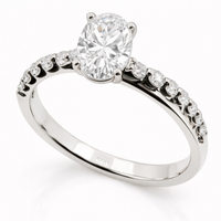 Love Story® Whispered Vine Oval Diamond Semi Mounting Engagement Ring