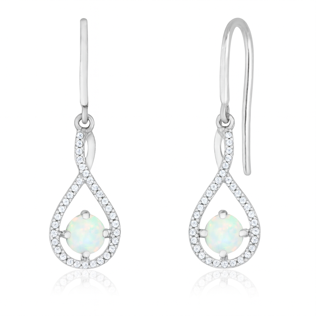 Dreamdrop Opal Twist Earrings