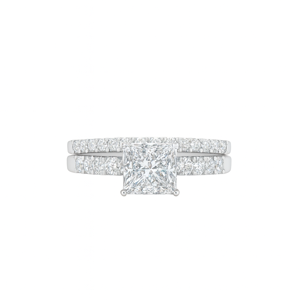 Love Story® Radiant Illusion Princess Cut Diamond Bridal Set