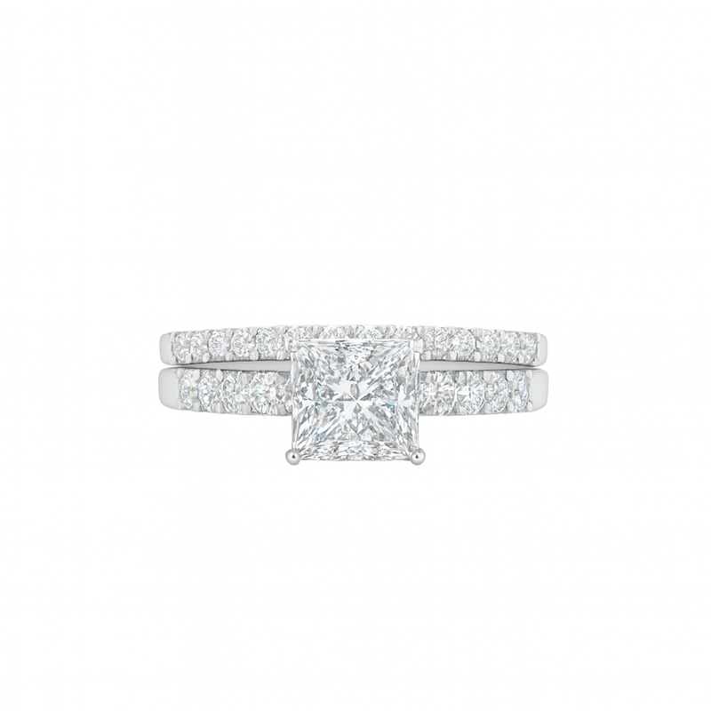 Love Story® Radiant Illusion Princess Cut Diamond Bridal Set