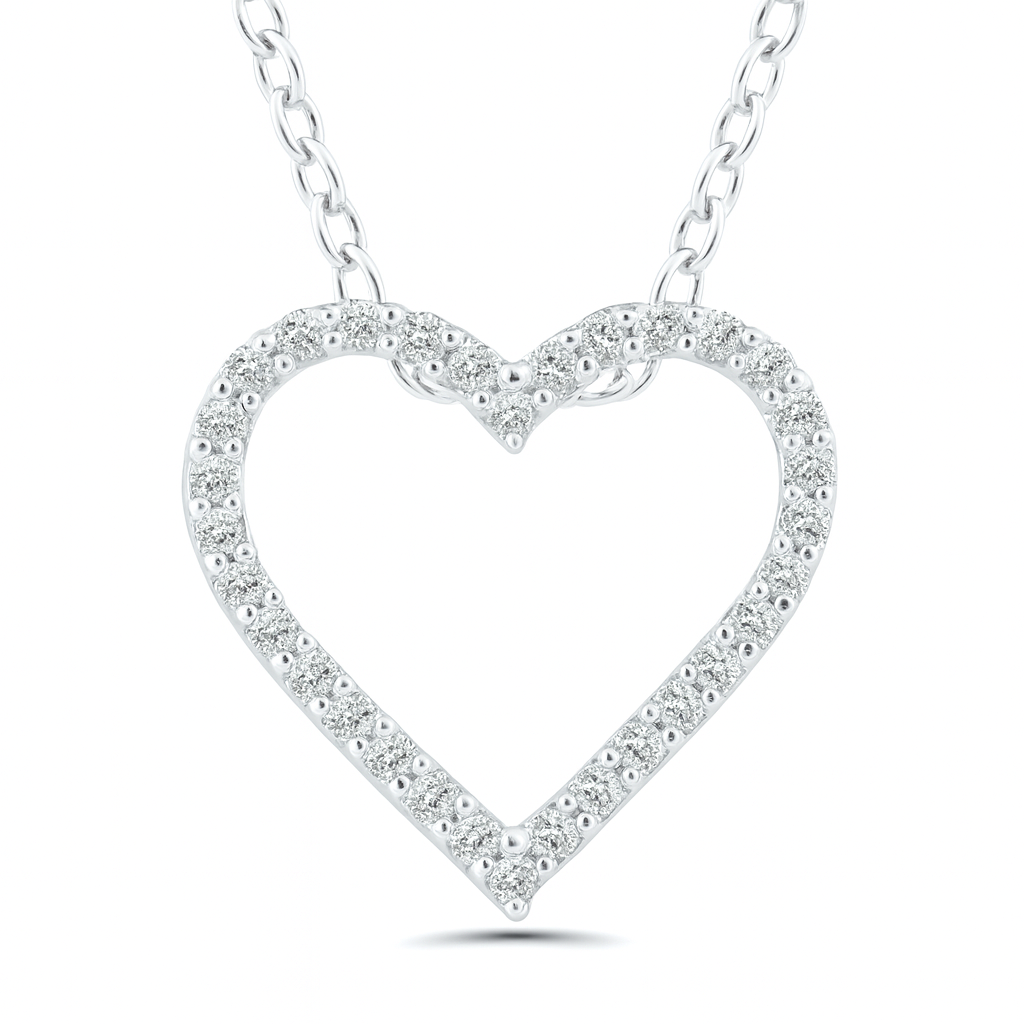 Frosted Heart Pendant