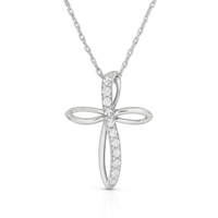 Radiant Path Cross Pendant