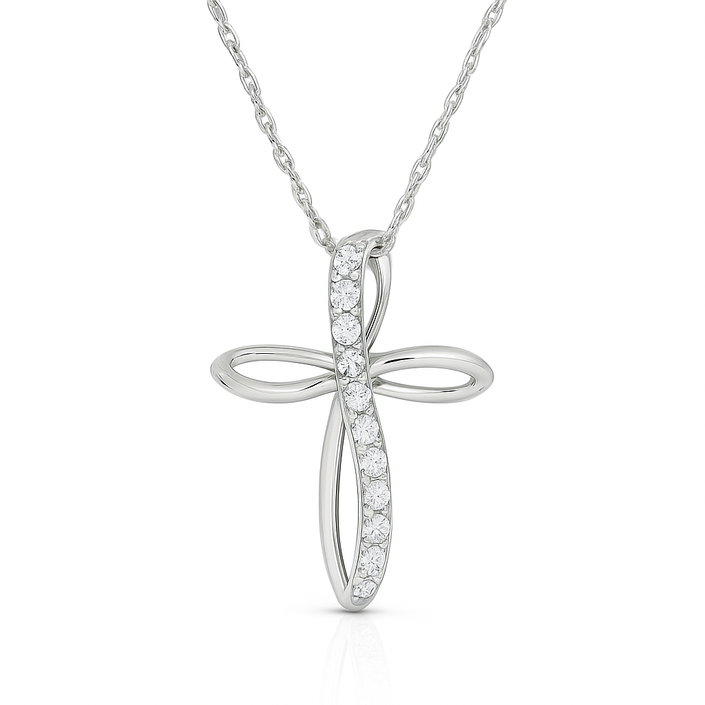 Radiant Path Cross Pendant