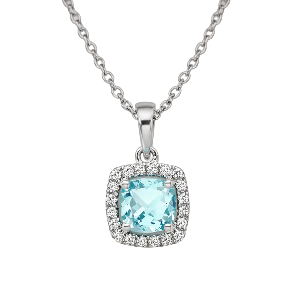 Lagoon Mist Aquamarine Pendant
