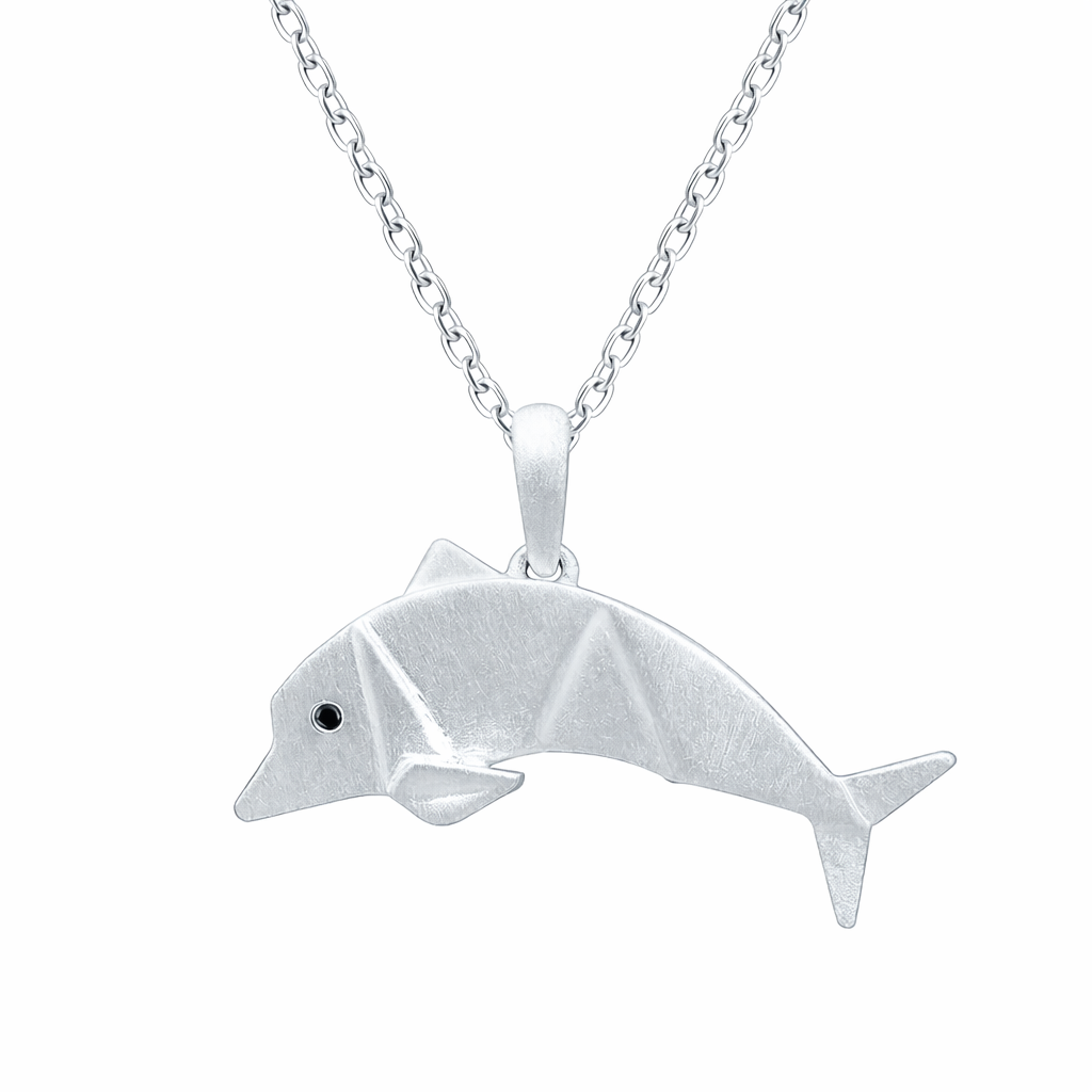 Origami Dolphin Pendant