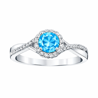 December Sky Blue Topaz Ring
