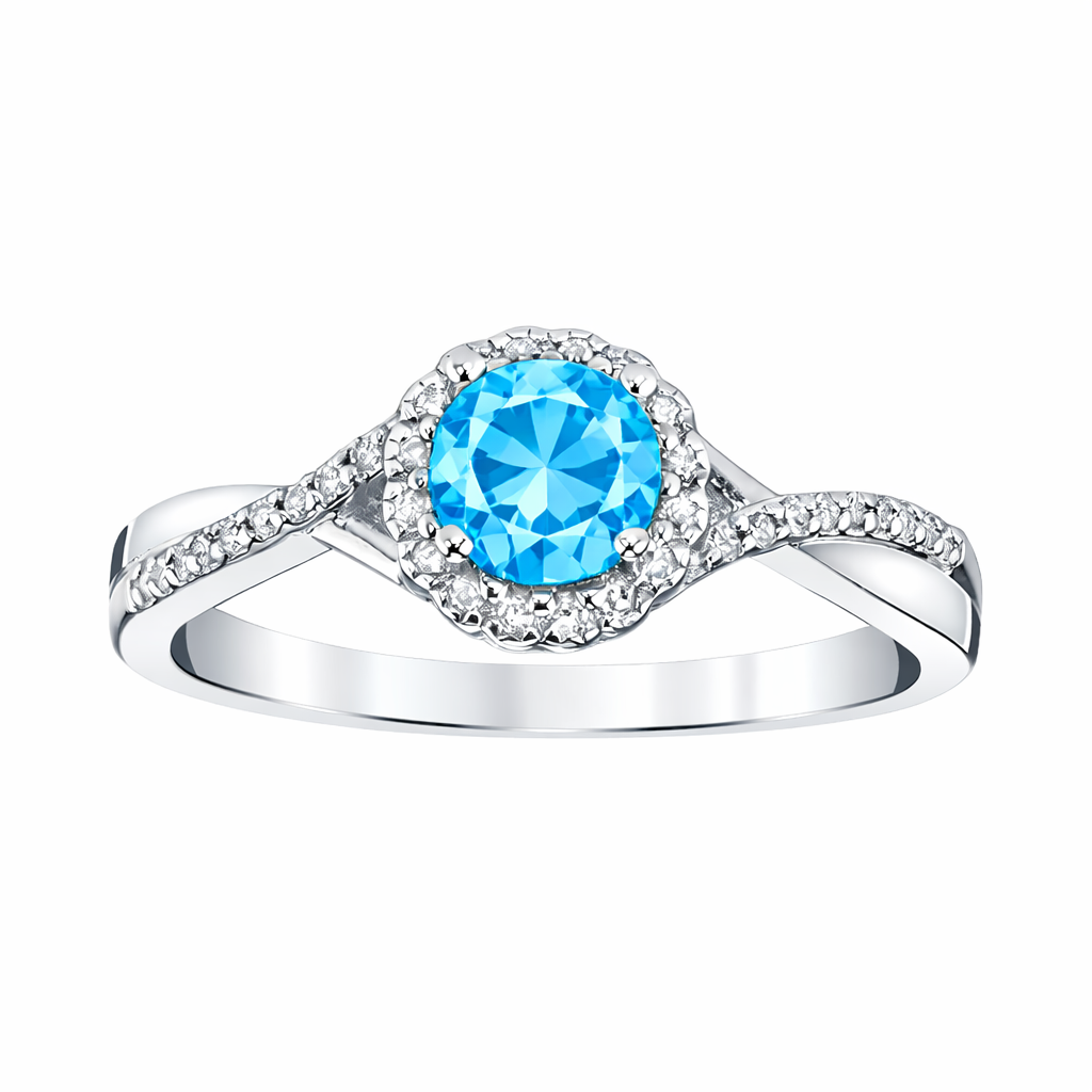 December Sky Blue Topaz Ring
