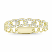 Shy Creation® Curb Link Diamond Band