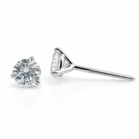 Premium Martini Round Diamond Stud Earrings