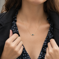 Sapphire Gaze Diamond Evil Eye Pendant