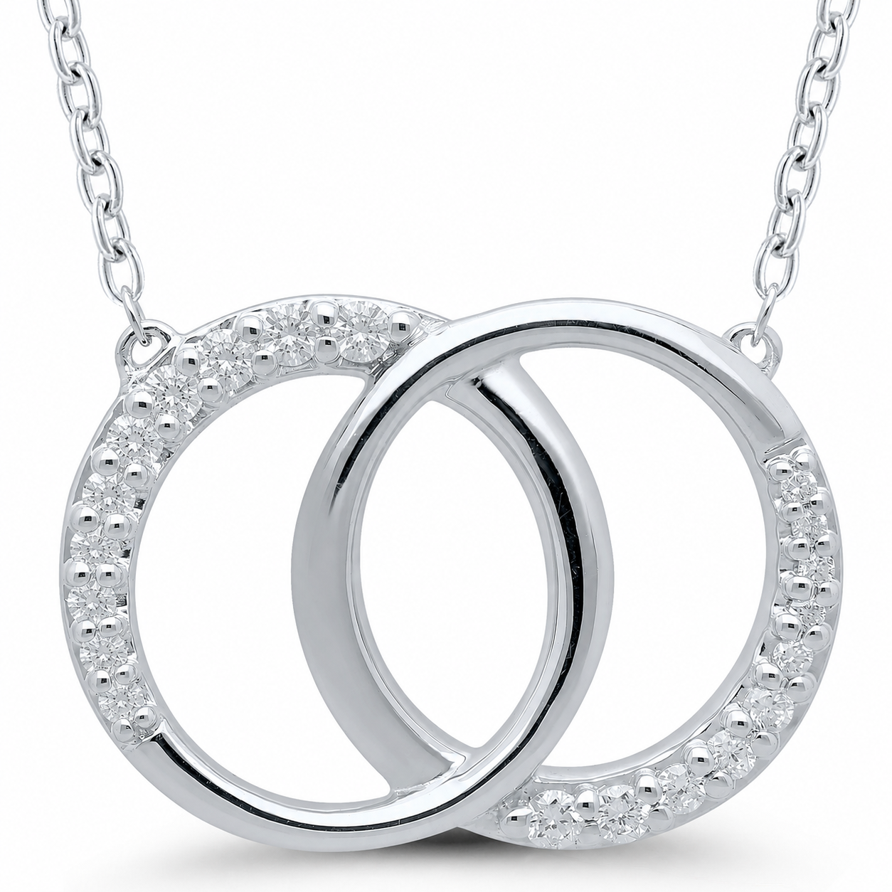 Diamond Eclipse Pendant Necklace