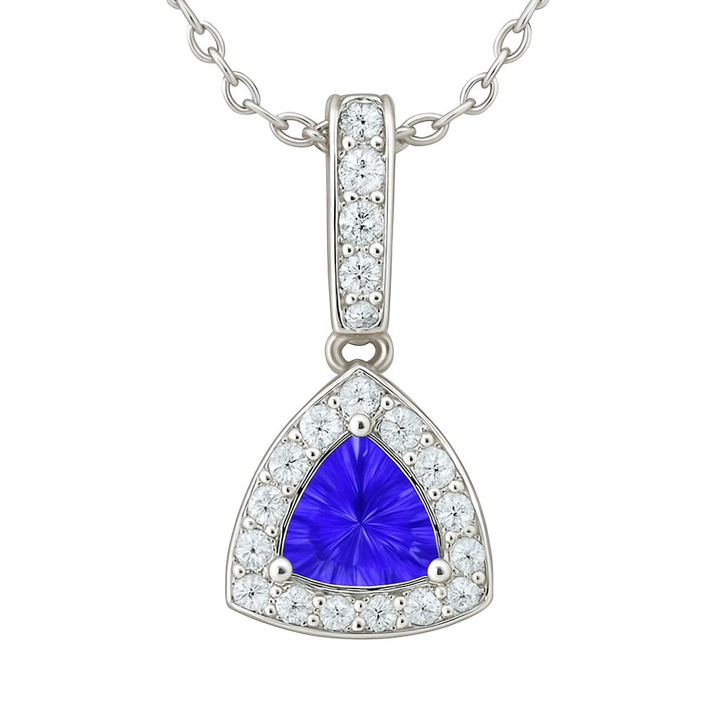 Frostlight Tanzanite Halo Pendant