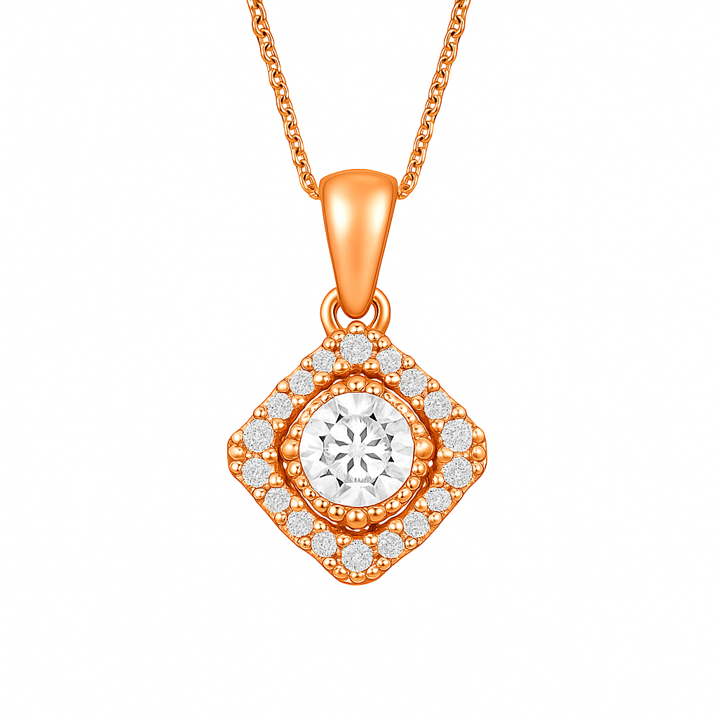 Frostedblush Halo Pendant