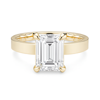 My Caroline Emerald Cut GoldenLine Solitaire Mounting