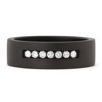 Heavy Stone® Diamond Zirconium Men's Band