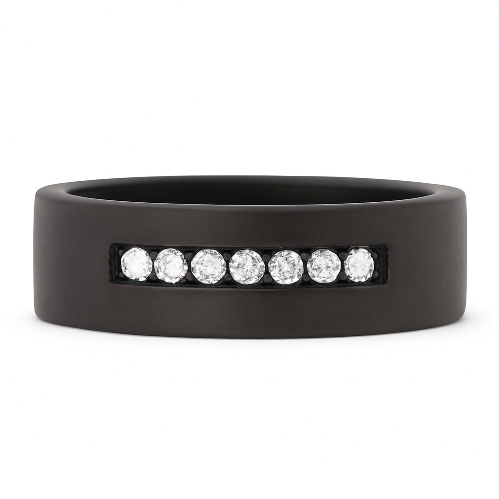 Heavy Stone® Diamond Zirconium Men's Band