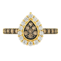 Le Vian® Starlit Chocolate Teardrop Ring