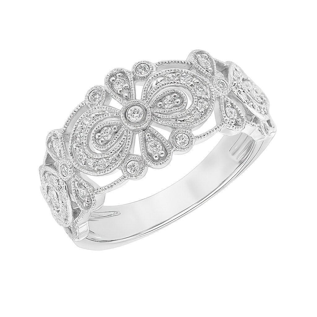 Vintage Whispers Diamond Band