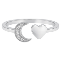 Moonlit Heart Ring