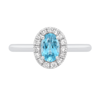 Wavecrest Aquamarine Ring