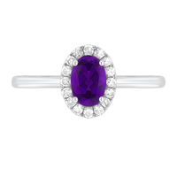 Evening Bloom Amethyst Ring
