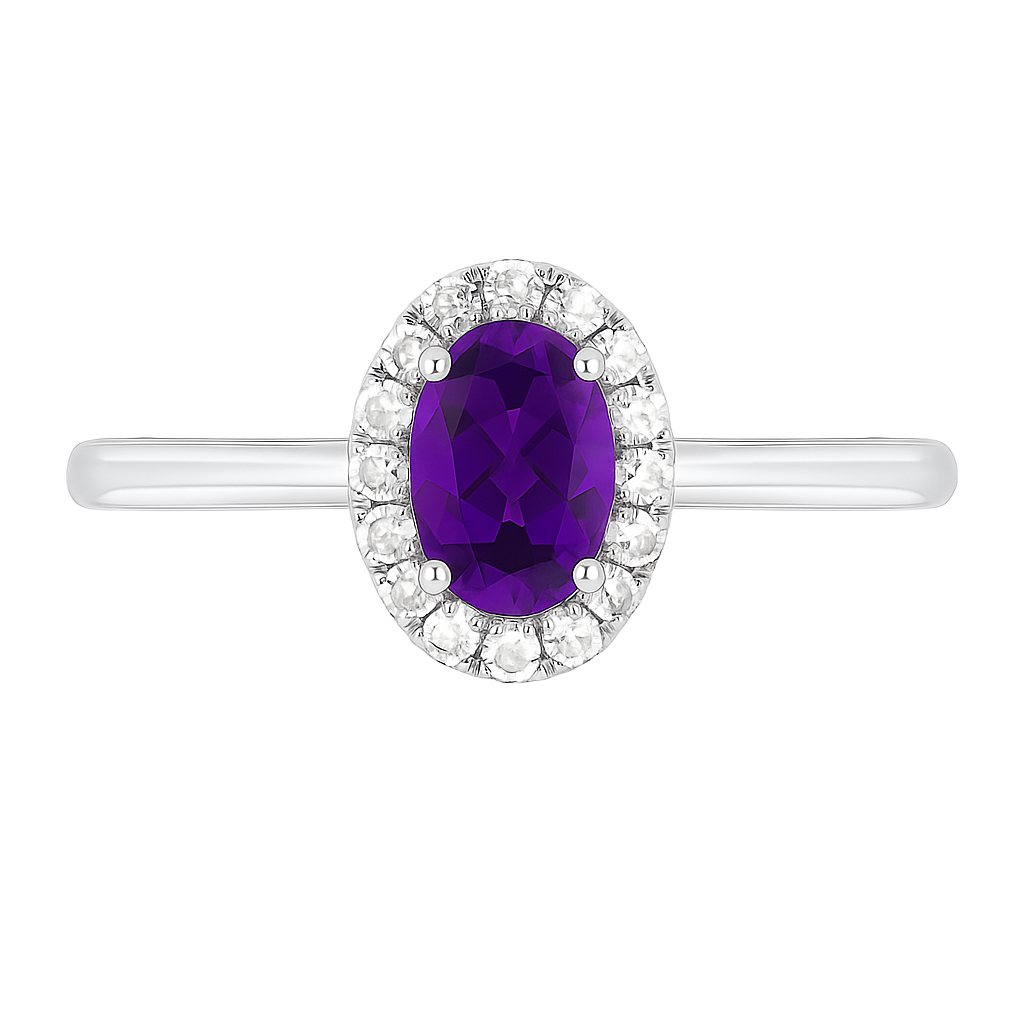Evening Bloom Amethyst Ring
