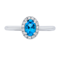 Winter Sky Blue Topaz Ring