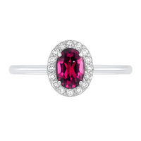 Fuchsia Flame Pink Tourmaline Ring