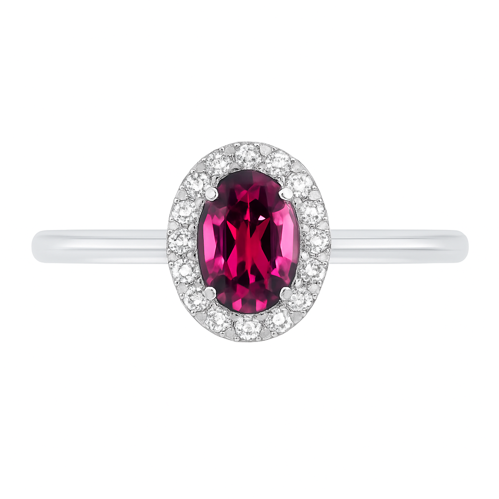 Fuchsia Flame Pink Tourmaline Ring