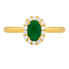 Leafsong Emerald Ring