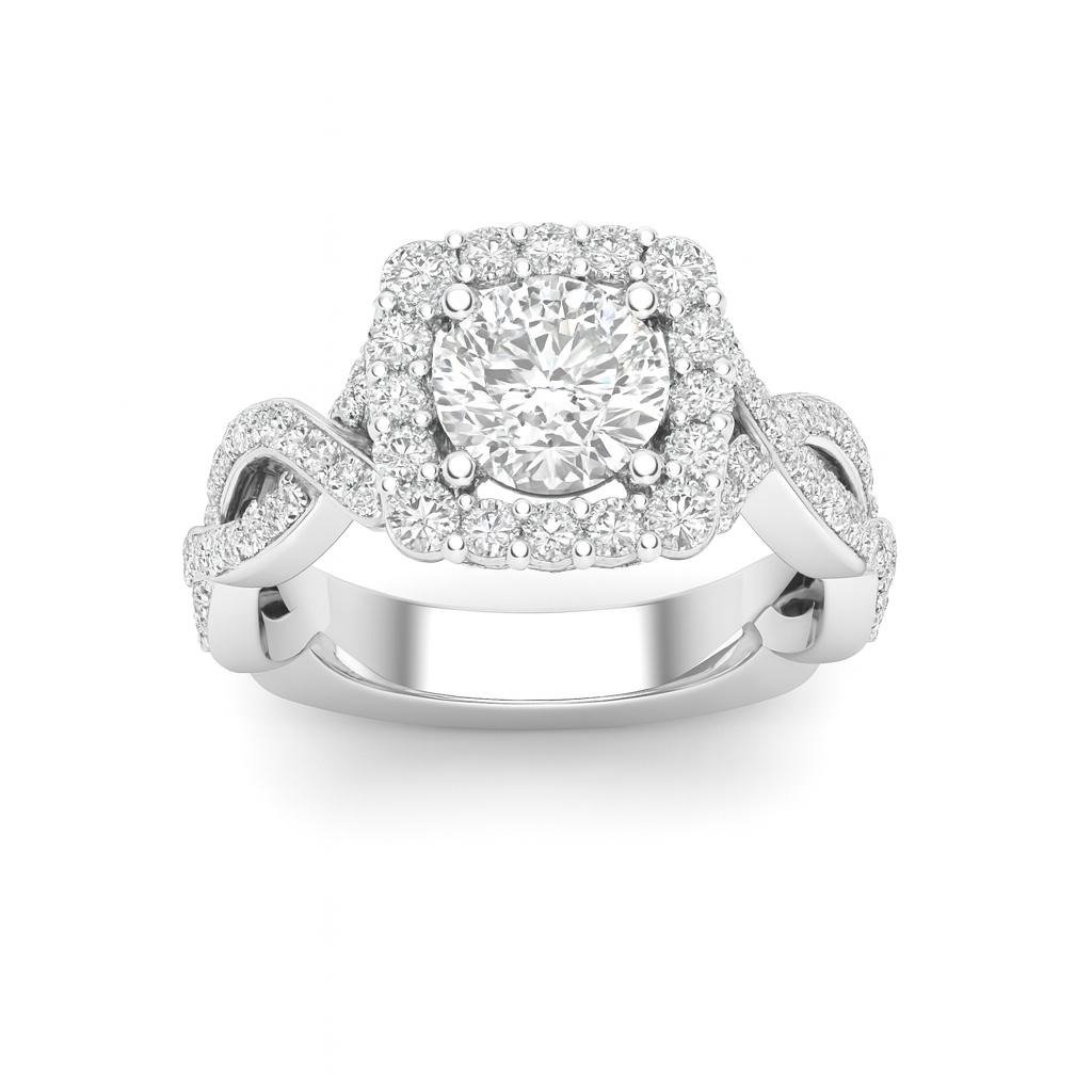 Love Story® Enchanted Path Round Diamond Engagement Ring