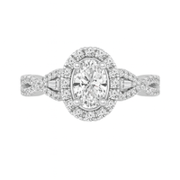 Two Hearts® Ever Twined Oval Diamond Engagement Ring