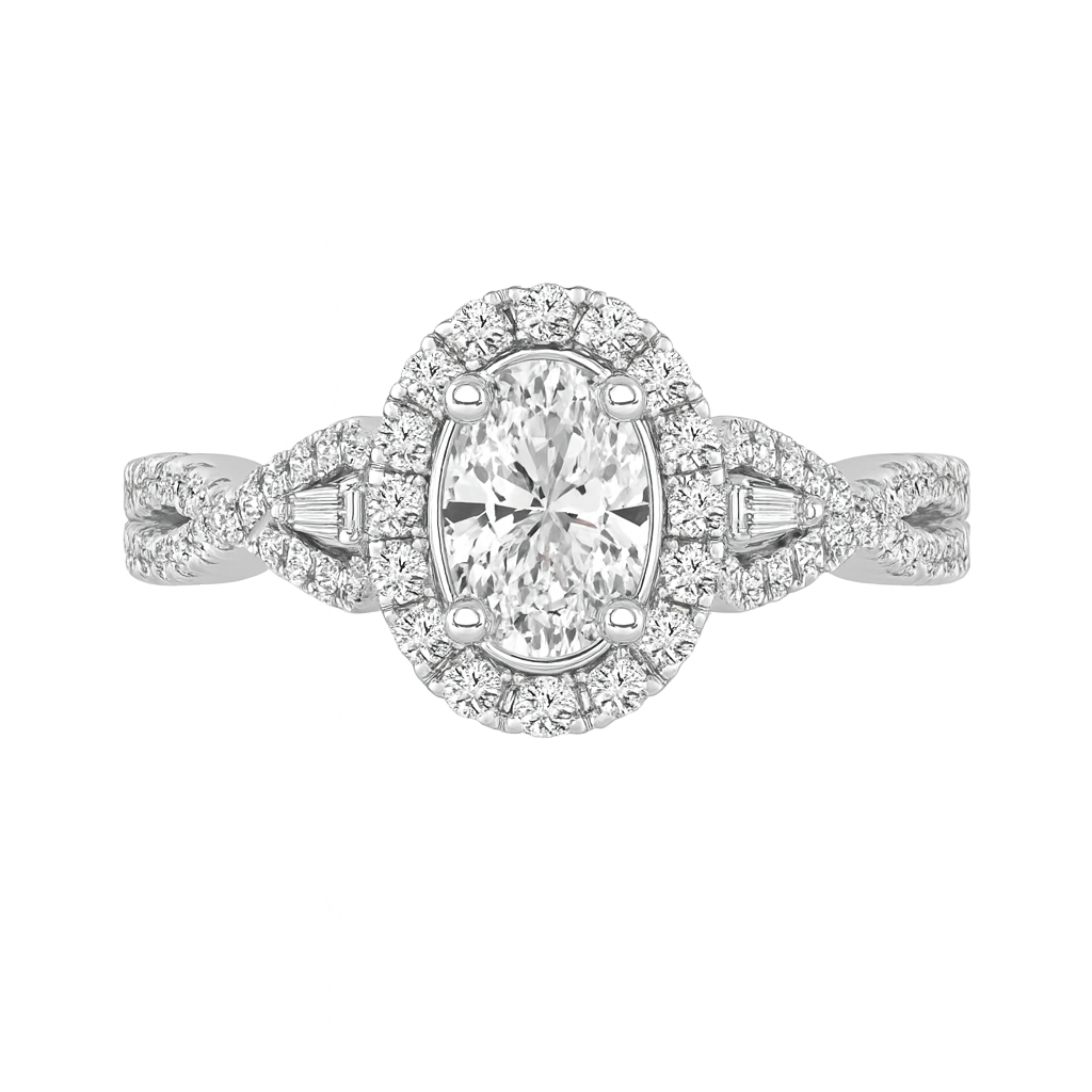 Two Hearts® Ever Twined Oval Diamond Engagement Ring