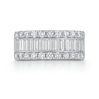 Two Hearts® Frosted Veil Diamond Band