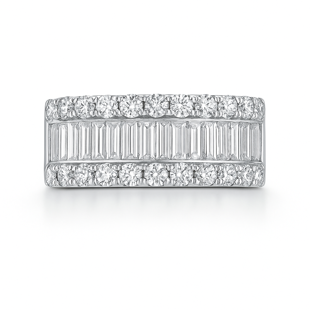 Two Hearts® Frosted Veil Diamond Band