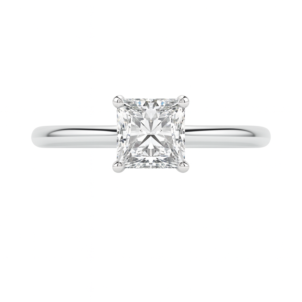 Refined Glow Princess Cut Diamond Solitaire