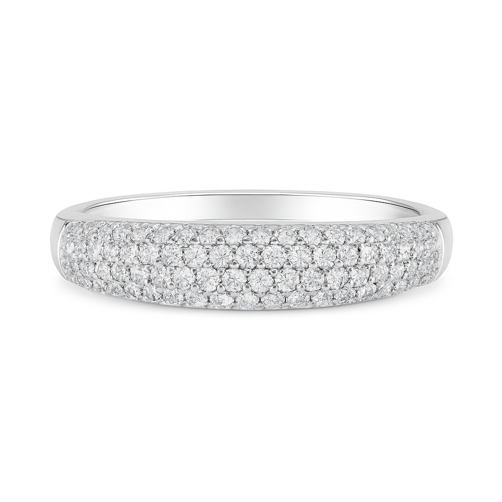 Shy Creation® Pavé Diamond Band