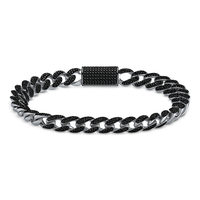 Black Ice Curb Chain Bracelet
