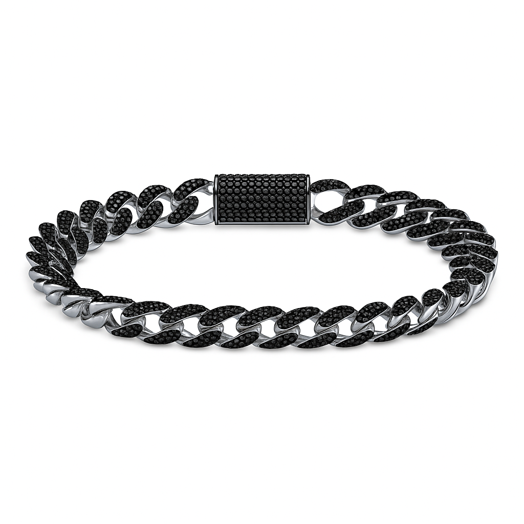 Black Ice Curb Chain Bracelet