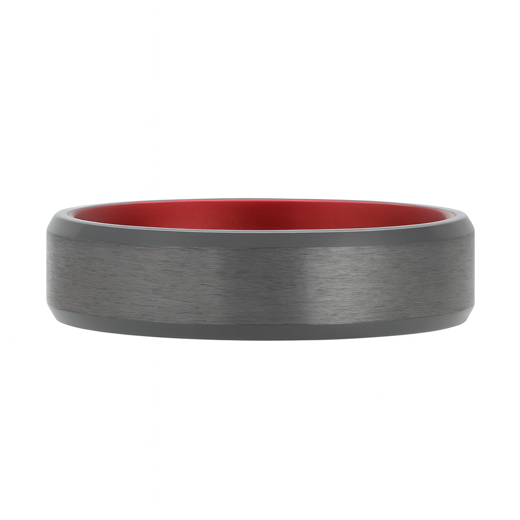 Heavy Stone® Red Cerakote Zirconium Men's Band