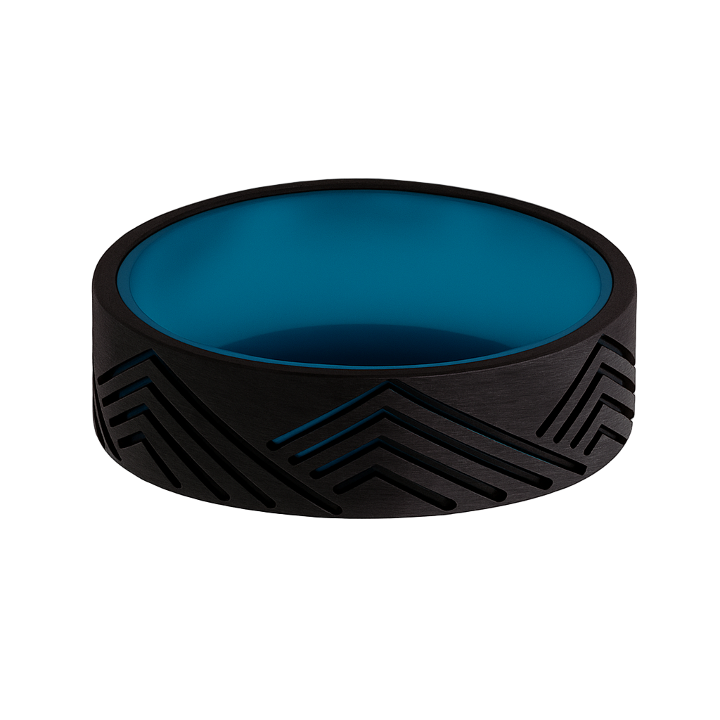 Heavy Stone® Blue Glow Zirconium Men's Band