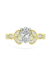 Love Story® Golden Bloom Oval Diamond Engagement Ring
