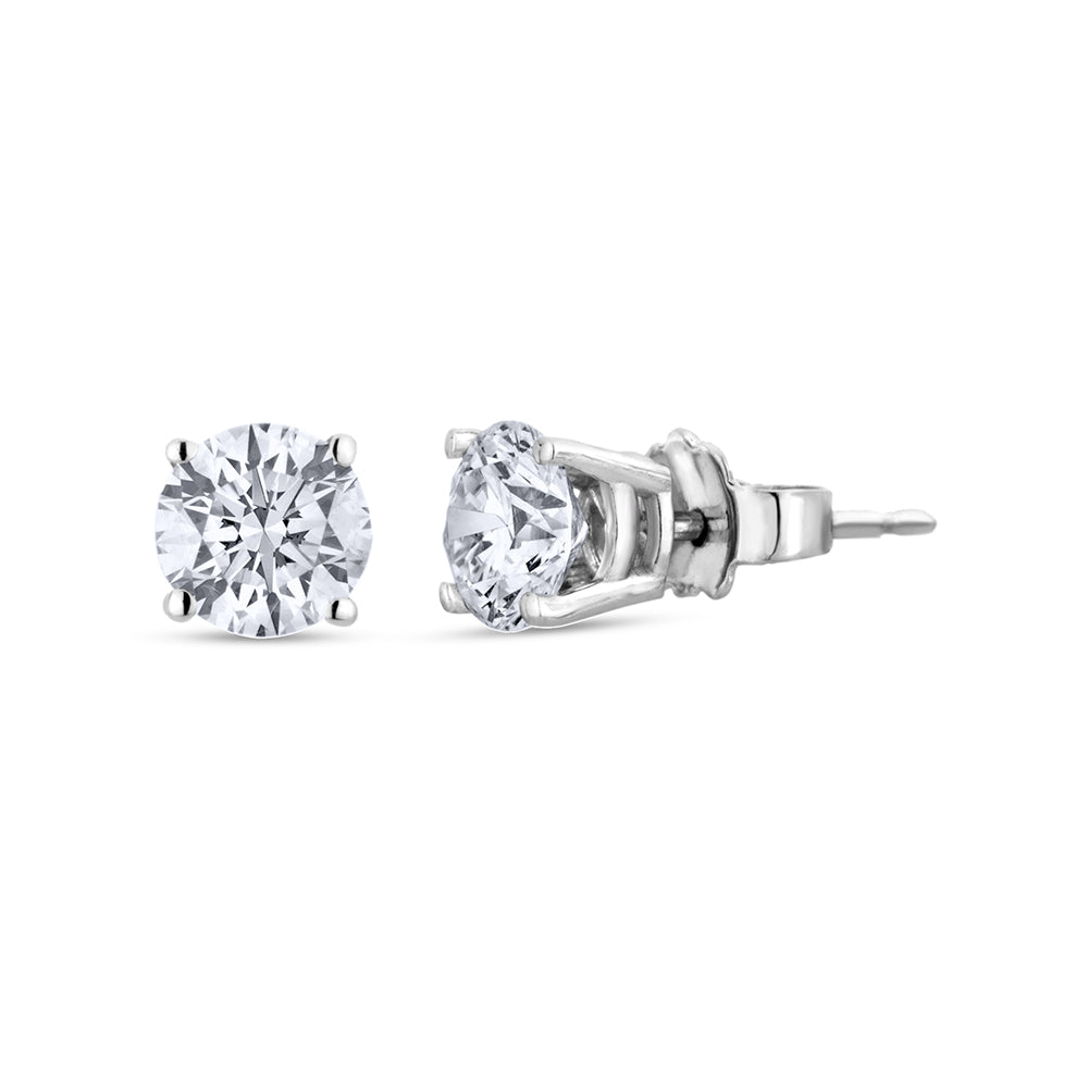 Classic Round Diamond Stud Earrings