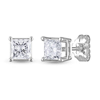 Signature Princess Cut Diamond Stud Earrings