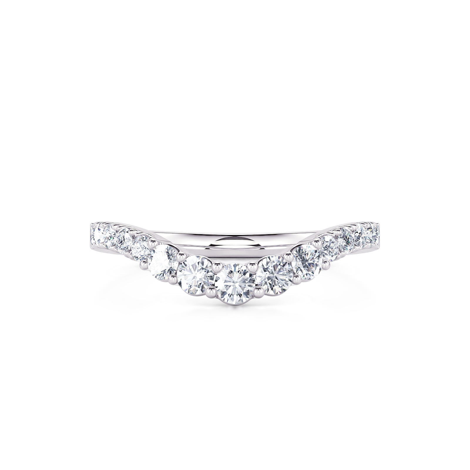 Celeste Line Diamond Contour Band