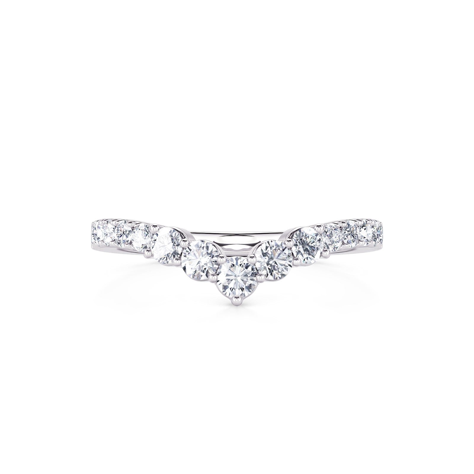 Diamond Crest Contour Ring