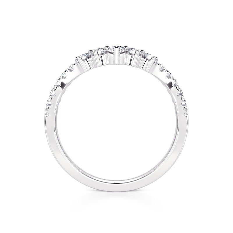 Graduated Arc Diamond Contour Band