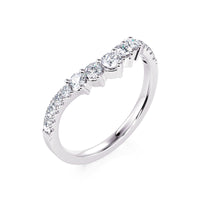 Graduated Arc Diamond Contour Band