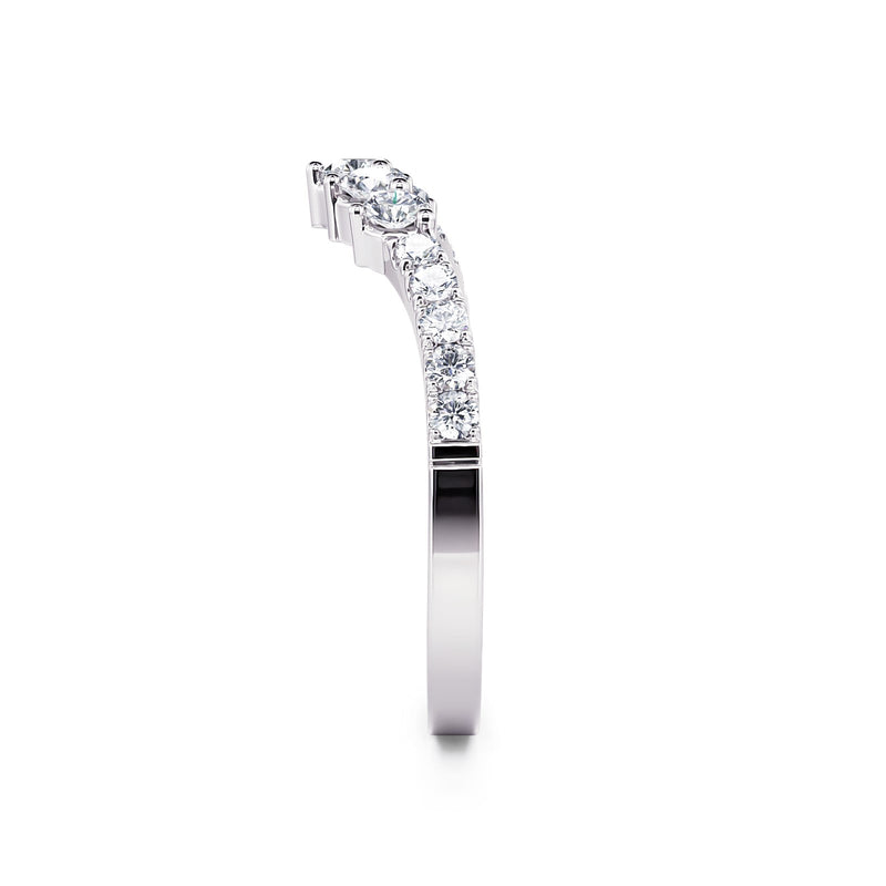 Graduated Arc Diamond Contour Band